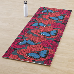 Tapis De Yoga Jardin de morpho bleu