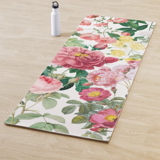 Tapis De Yoga Jardin de printemps Vintage Rose (En situation)