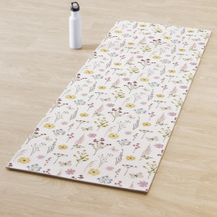 Tapis De Yoga Jardin des prairies Fleurs sauvages printanières