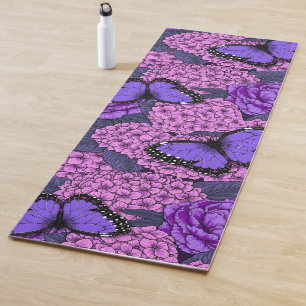 Tapis De Yoga Jardin morpho bleu 2