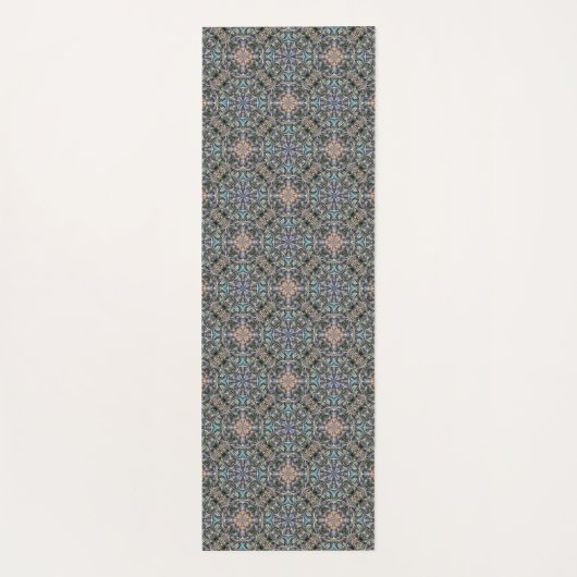 Tapis De Yoga Jardin Succulent Abstrait Rosette Trellis Motif (Dos)