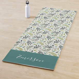 Tapis De Yoga Jardin Whimsy Verdure Monogramme