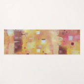 Tapis De Yoga Jaune Abstrait moderne (Devant (Horizontal))