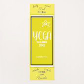 Tapis De Yoga Jaune Blanc Nom (Devant)