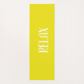 Tapis De Yoga Jaune Blanc Nom (Dos)