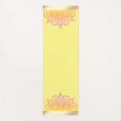 Tapis De Yoga Jaune clair et ensoleillé avec mandala (Devant)