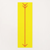 Tapis de yoga jaune et rouge Arrow (Devant)