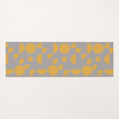 Tapis De Yoga Jaune gris moderne Elégant géométrique Tribal (Dos (Horizontal))
