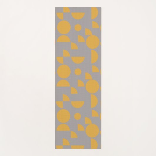 Tapis De Yoga Jaune gris moderne Elégant géométrique Tribal (Devant)