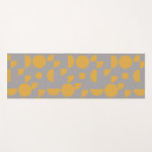 Tapis De Yoga Jaune gris moderne Elégant géométrique Tribal (Devant (Horizontal))