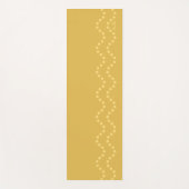 Tapis De Yoga Jaune Moutarde Initiales Minimals à Points et Lign (Devant)