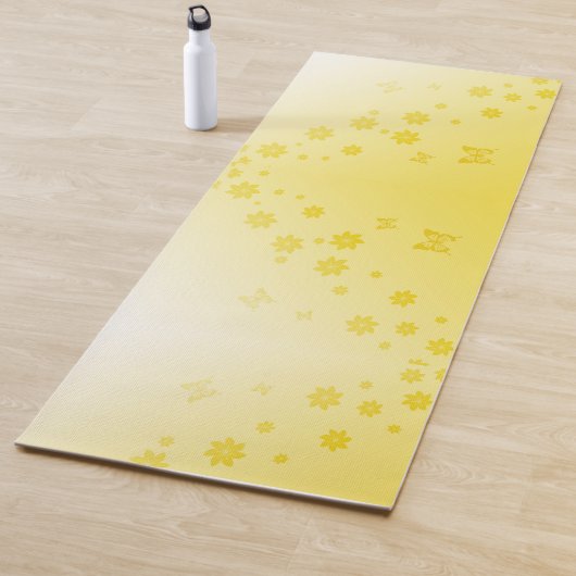 Tapis De Yoga Jaune soleil (En situation)