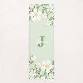 Tapis De Yoga Jazmines doux Monogramme floral (Devant)