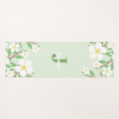Tapis De Yoga Jazmines doux Monogramme floral (Devant (Horizontal))