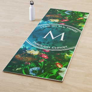 Tapis De Yoga JE PEUX FAIRE TOUTES LES CHOSES Christian Monogram