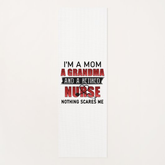 Tapis De Yoga Je suis une maman, une grand-mère et une infirmièr (Devant)