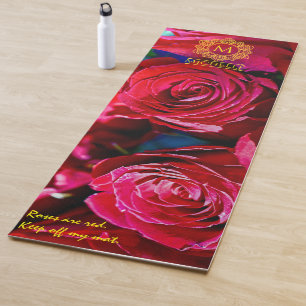 Tapis De Yoga Joli Bassin De Roses Rouges Monogrammé Yoga Mat