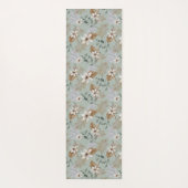 Tapis De Yoga Joli blanc Lily Floral Monogramme botanique (Dos)
