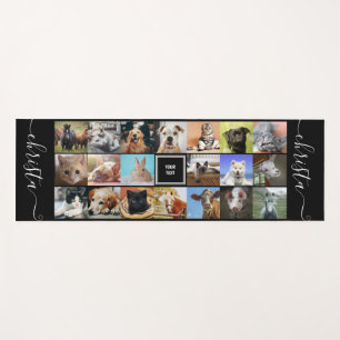 Tapis De Yoga Joli collage photo animal personnalisé
