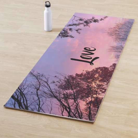 Tapis De Yoga Joli coucher de soleil automnal (En situation)