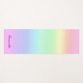 Tapis De Yoga Joli dégradé arc-en-ciel (Devant (Horizontal))