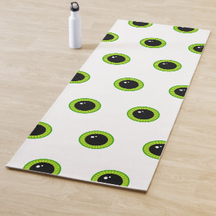 Tapis De Yoga Joli et drôle, yeux verts