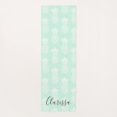 Tapis De Yoga Joli motif vert en bon état mignon élégant (Dos)