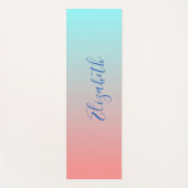 Tapis De Yoga Joli Ombre rose et bleu (Devant)