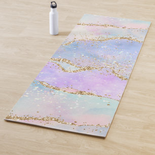 Tapis De Yoga Joli Pastel Agate Aquarelle de la veine Parties