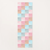 Tapis De Yoga Joli Pastel Carreaux Abstraits et Triangles Motif (Devant)