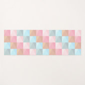 Tapis De Yoga Joli Pastel Carreaux Abstraits et Triangles Motif (Devant (Horizontal))