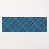 Tapis De Yoga Joli Plaid Purple Bleu Vert Rose Diagonal (Devant (Horizontal))