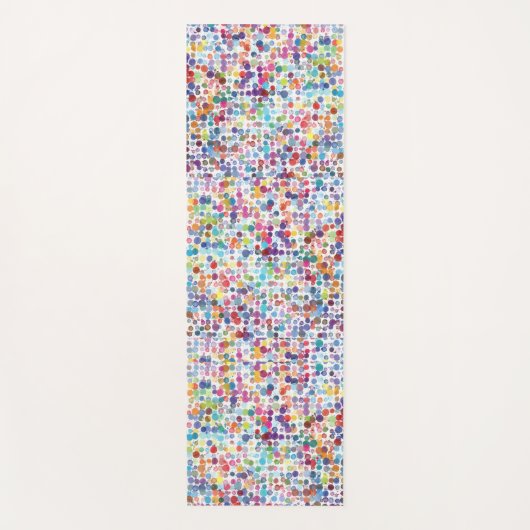 Tapis De Yoga Joli Rainbow Coloured Paint Drops (Devant)