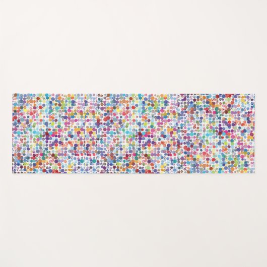 Tapis De Yoga Joli Rainbow Coloured Paint Drops (Devant (Horizontal))