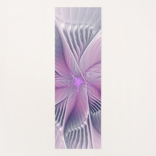 Tapis De Yoga Joli rose Fleur Moderne Abstrait Fractal Art
