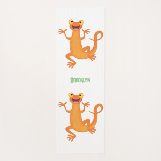 Tapis De Yoga Joli triton orangé joyeux (Dos)