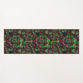 Tapis De Yoga Jolie flambée de fleurs Abstraite (Devant (Horizontal))