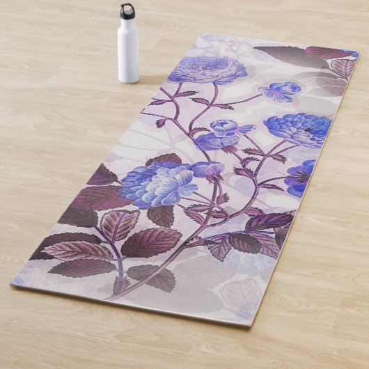 Tapis De Yoga Jolie impression de fleurs violettes (En situation)