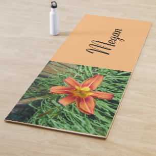 Tapis De Yoga Jolie Orange Lily Photo