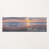 Tapis De Yoga Jolie Personnalisé Ocean Sunset Nom Yoga Mat (Devant (Horizontal))