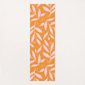 Tapis De Yoga Jolies branches - orange et rose (Devant)