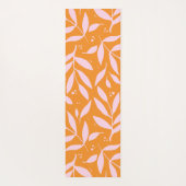 Tapis De Yoga Jolies branches - orange et rose (Dos)