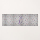 Tapis De Yoga Jolies fleurs aquarelles (Devant (Horizontal))