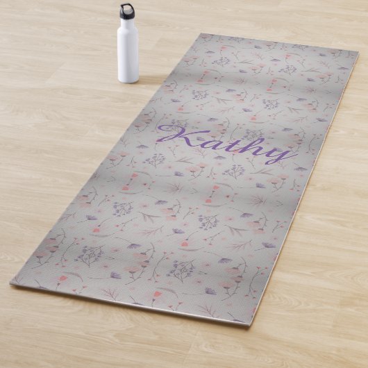 Tapis De Yoga Jolies fleurs aquarelles (En situation)