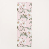Tapis De Yoga Jolies fleurs blanches roses   (Devant)