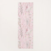 Tapis De Yoga Jolies fleurs blanches roses   (Dos)