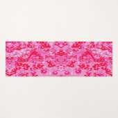 Tapis De Yoga Jolies Fleurs Rouges (Devant (Horizontal))