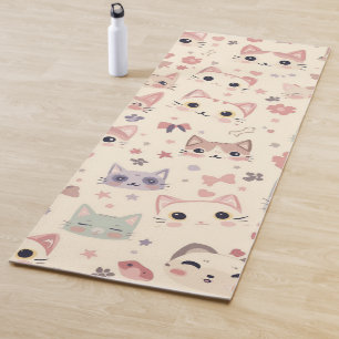 Tapis De Yoga Jote Cat Cartoon Drôle Motif