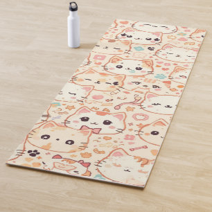Tapis De Yoga Jote Cat Cartoon Drôle Motif