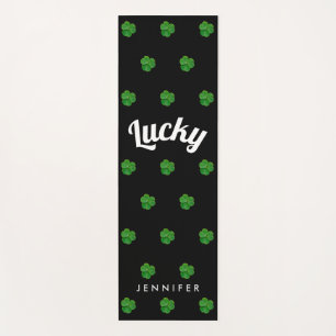 Tapis De Yoga Jour de la Saint Patrick Vert irlandais Lucky Clov